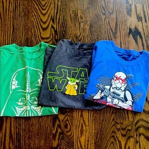 Star Wars Kids T-Shirt Trio - Green, Gray, and Blue